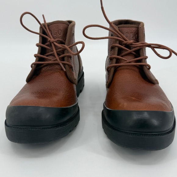Polo Ralph Lauren Umar Mens Brown Pebbled Leather Chukka Boots 10.5D 11431 F18 main image 4
